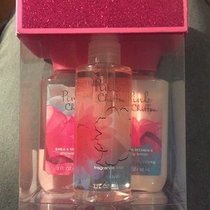 BBW FRAGRANCE/LOTION/SHOWER GEL SET- PINK CHIFFON